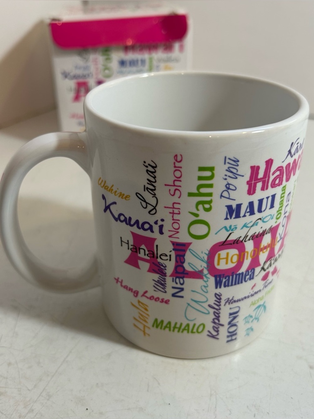 🛍️3/$30 BNIB Words of Hawaii ceramic coffee mug Aloha